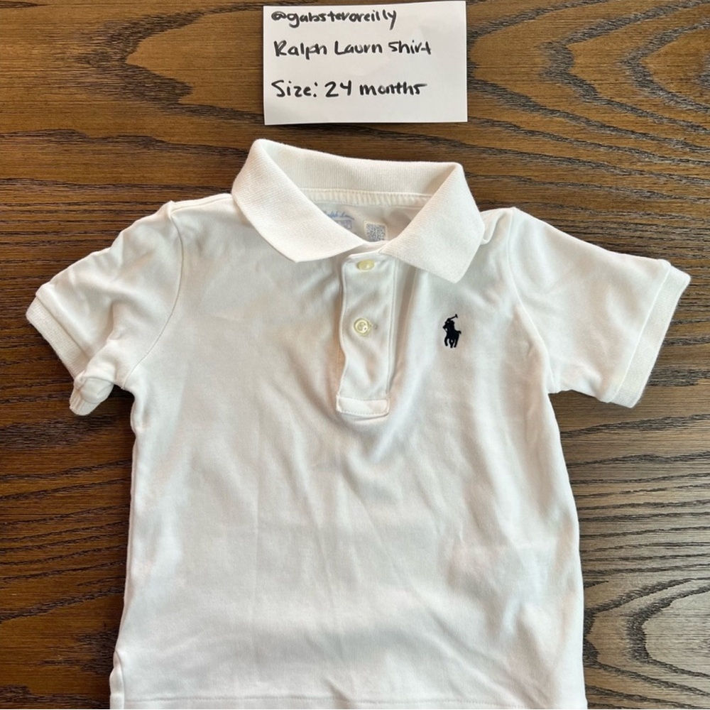 Ralph Lauren White Polo Shirt Classic Cotton Top